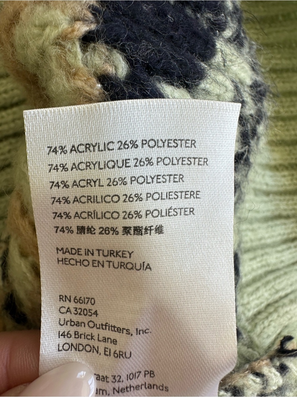 Anthropologie Fair Isle Oversized Turtleneck Sweater in Green - Picture 12 of 12